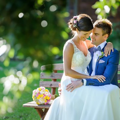 Ange & Beau Wedding Bride and Groom Sitting