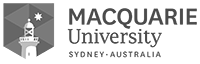 Macquarie University logo - black & white